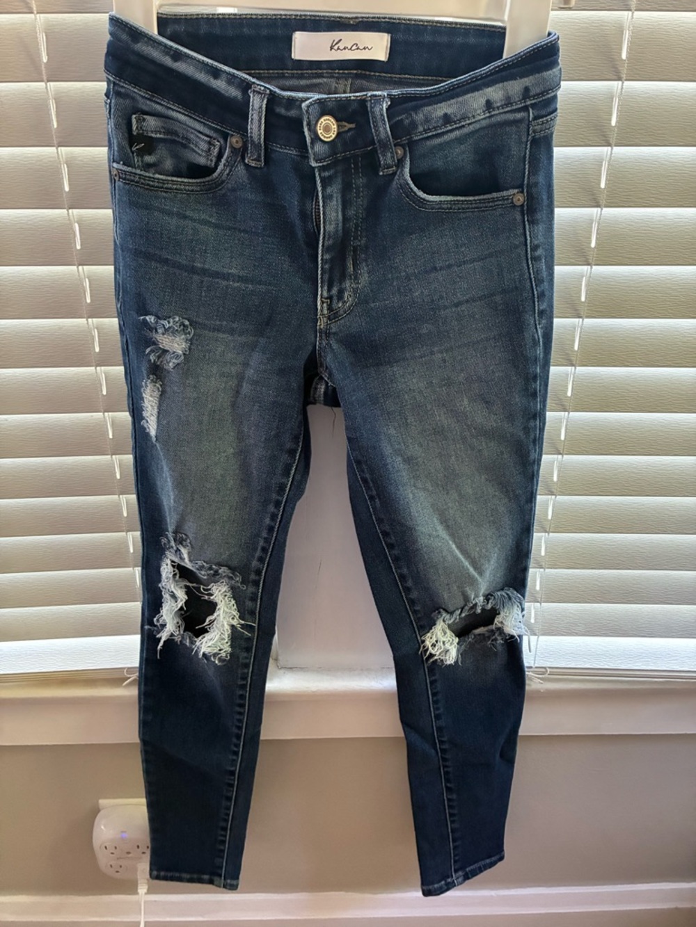 KanCan Dark Blue Distressed Skinny Jeans